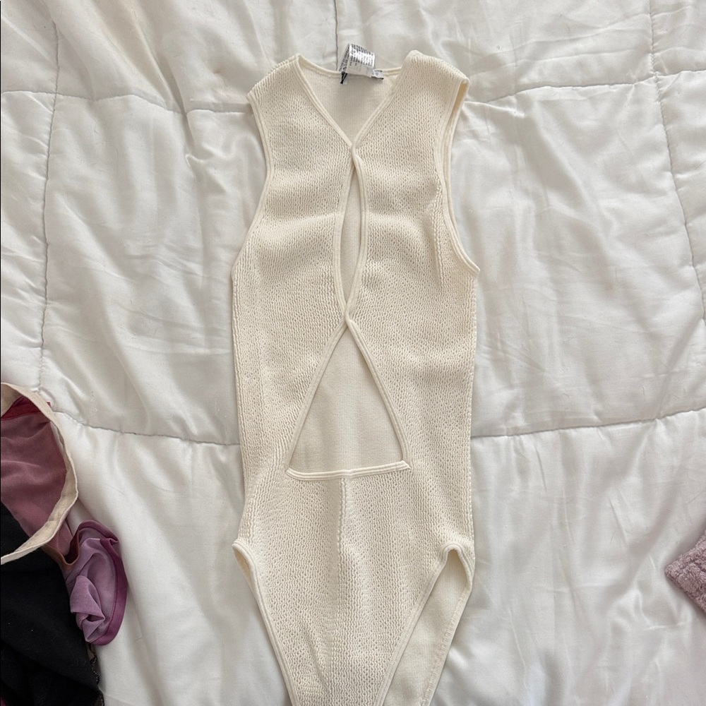 Zara Cream Sleeveless Bodysuit
